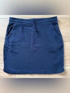 Sundry for Evereve Knit Skirt Navy Drawstring Size 2 Medium